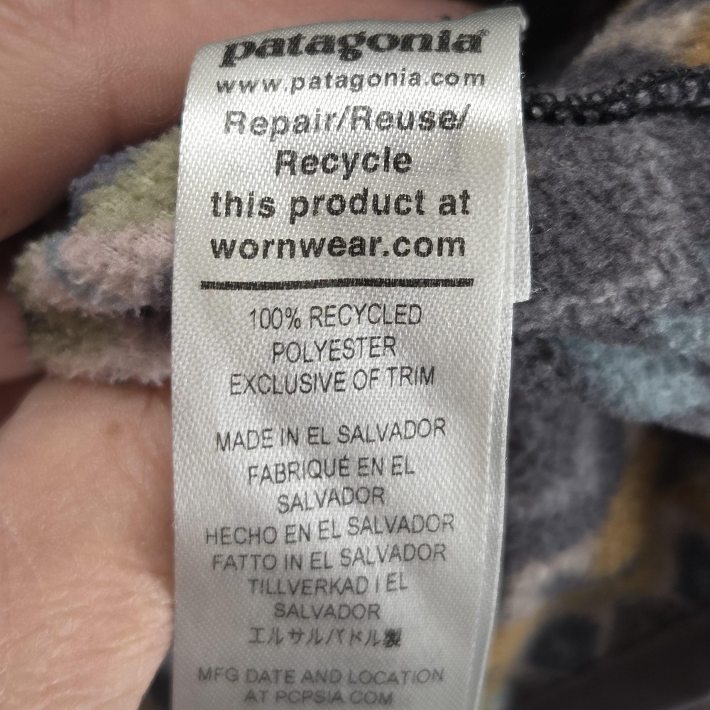Patagonia Jacket Womens Medium Micro D 1/2 Zip Fleece Pullover Snap Button - Picture 8 of 9